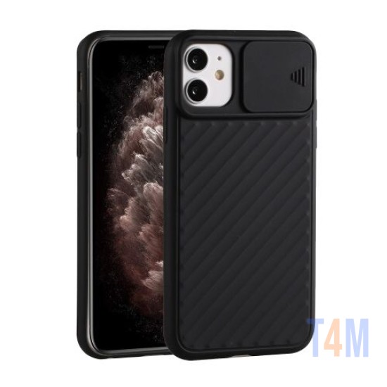 CAPA DE SILICONE COM PROTEÇÃO DE CÂMERA PARA APPLE IPHONE 12 MINI PRETO